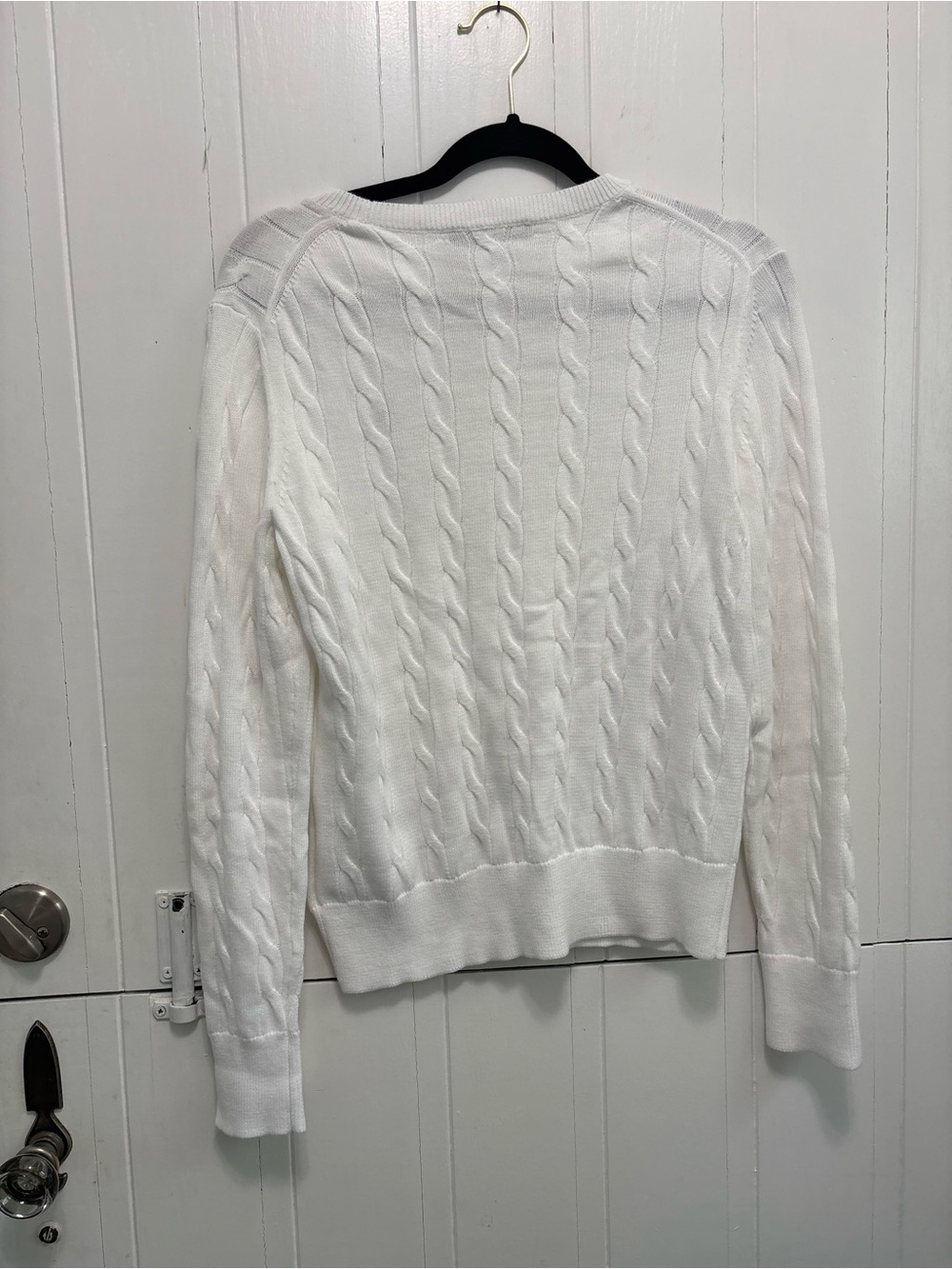 Brooks Brothers Women's White Cable Knit Sweater - Picture 3 of 3